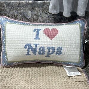 NWT I Heart Naps Decorative Pillow